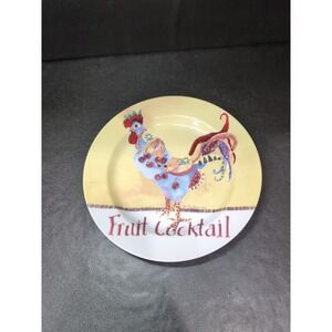 Sharon Neuhaus Fruit Cocktail Plate, Poultry‎ In Motion Luncheon Plate, Kitchen